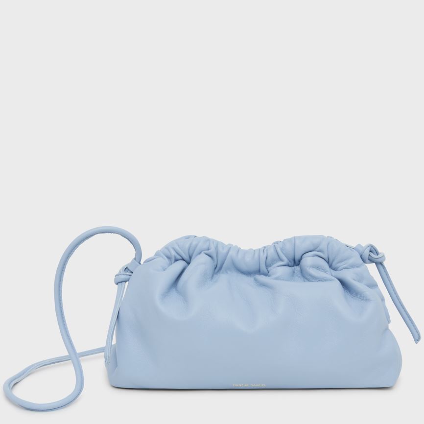 Women\'s Mansur Gavriel Mini Cloud Clutch Bags Light Blue | AU 5128GB